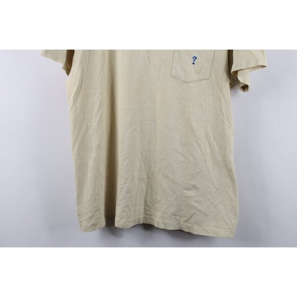 Vintage 90s Guess Mens Large Distressed Spell Out USA Pocket T-Shirt Cotton USA - Picture 3 of 16